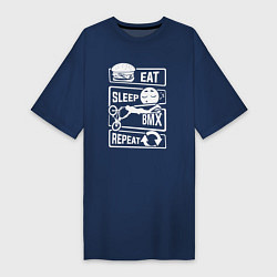 Женская футболка-платье Еда сон bmx