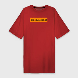 Футболка женская-платье Triggered, цвет: красный