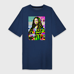 Женская футболка-платье Mona Lisa - mosaic pop art