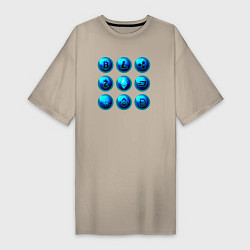 Женская футболка-платье Крипта логотипы