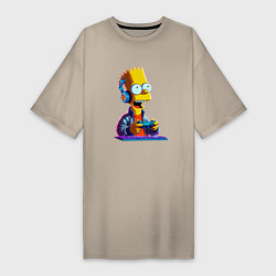 Женская футболка-платье Bart is an avid gamer