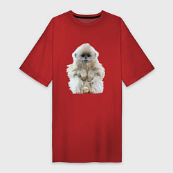Женская футболка-платье Пушистая обезьянка