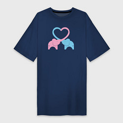 Женская футболка-платье Elephants love