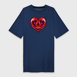 Женская футболка-платье Smiling heart