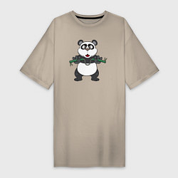Женская футболка-платье Панда с нунчаками