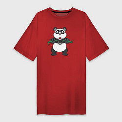 Женская футболка-платье Панда с нунчаками