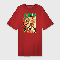 Женская футболка-платье One-Punch Man: Сайтама и Кинг