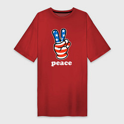 Женская футболка-платье USA peace