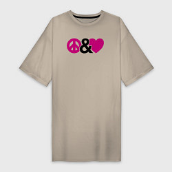 Женская футболка-платье Peace and love