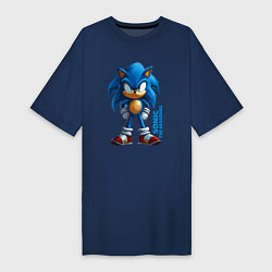 Женская футболка-платье Sonic - poster style