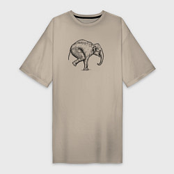 Женская футболка-платье Слон акробат