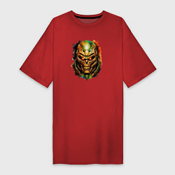 Женская футболка-платье Doom slayer skull