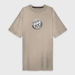 Женская футболка-платье Buick logo металик