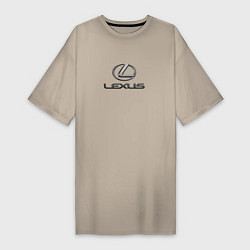 Женская футболка-платье Lexus авто бренд лого