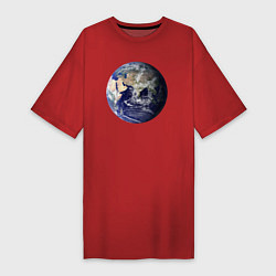 Женская футболка-платье Наша планета земля