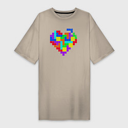 Женская футболка-платье Color tetris
