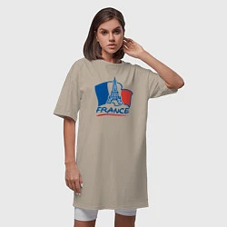 Футболка женская-платье France, цвет: миндальный — фото 2