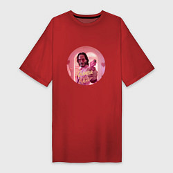 Женская футболка-платье Джон Уик в гламурный убийца