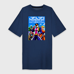 Женская футболка-платье Jojo and Minecraft - collaboration ai art