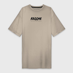 Женская футболка-платье Reggae music in black white