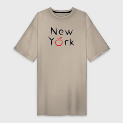 Женская футболка-платье New York apple