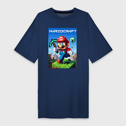 Женская футболка-платье Minecraft and Mario - ai art collaboration
