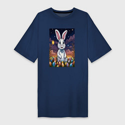 Женская футболка-платье Ночной кролик