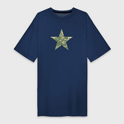 Женская футболка-платье Звезда камуфляж пиксельный