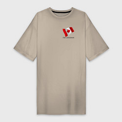 Женская футболка-платье Im Canadian - motto