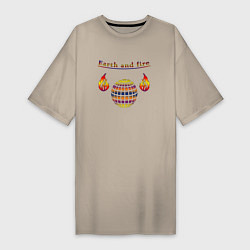 Женская футболка-платье Earth and fire