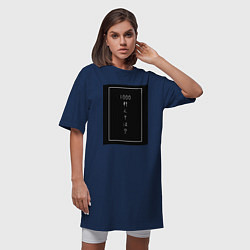 Футболка женская-платье Тысяча минус семь, цвет: тёмно-синий — фото 2