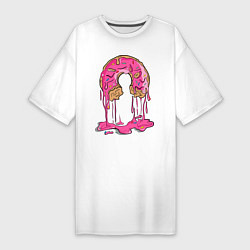 Женская футболка-платье Пончик