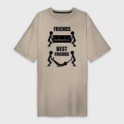 Женская футболка-платье Best friends