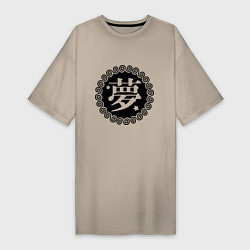 Женская футболка-платье Kanji иероглиф мечта