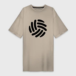 Женская футболка-платье Волейбольный мячик