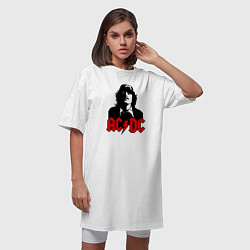Футболка женская-платье AC/DC Madness, цвет: белый — фото 2