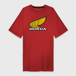 Футболка женская-платье Honda, цвет: красный