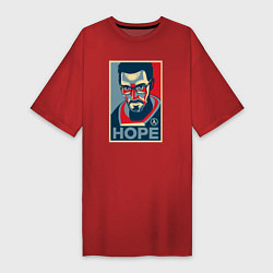 Футболка женская-платье Half-Life: Hope, цвет: красный