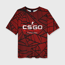 Футболка оверсайз женская Cs:go - Crimson Web Style Factory New Кровавая пау, цвет: 3D-принт