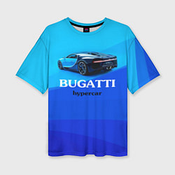 Женская футболка оверсайз Bugatti hypercar