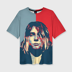 Футболка оверсайз женская Kurt Cobain, цвет: 3D-принт