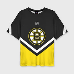 Футболка оверсайз женская NHL: Boston Bruins, цвет: 3D-принт