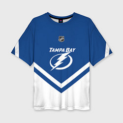 Футболка оверсайз женская NHL: Tampa Bay Lightning, цвет: 3D-принт