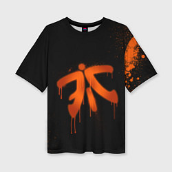 Женская футболка оверсайз Fnatic: Black collection