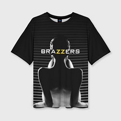 Женская футболка оверсайз Brazzers - контрсвет