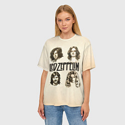 Футболка оверсайз женская Led Zeppelin Guys, цвет: 3D-принт — фото 2