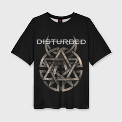 Футболка оверсайз женская Disturbed Logo, цвет: 3D-принт