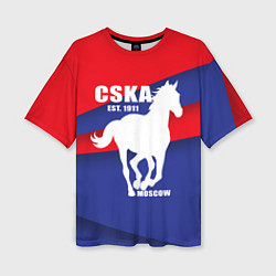 Футболка оверсайз женская CSKA est. 1911, цвет: 3D-принт