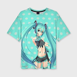 Женская футболка оверсайз Hatsune Miku