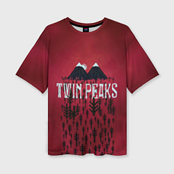 Женская футболка оверсайз Twin Peaks Wood